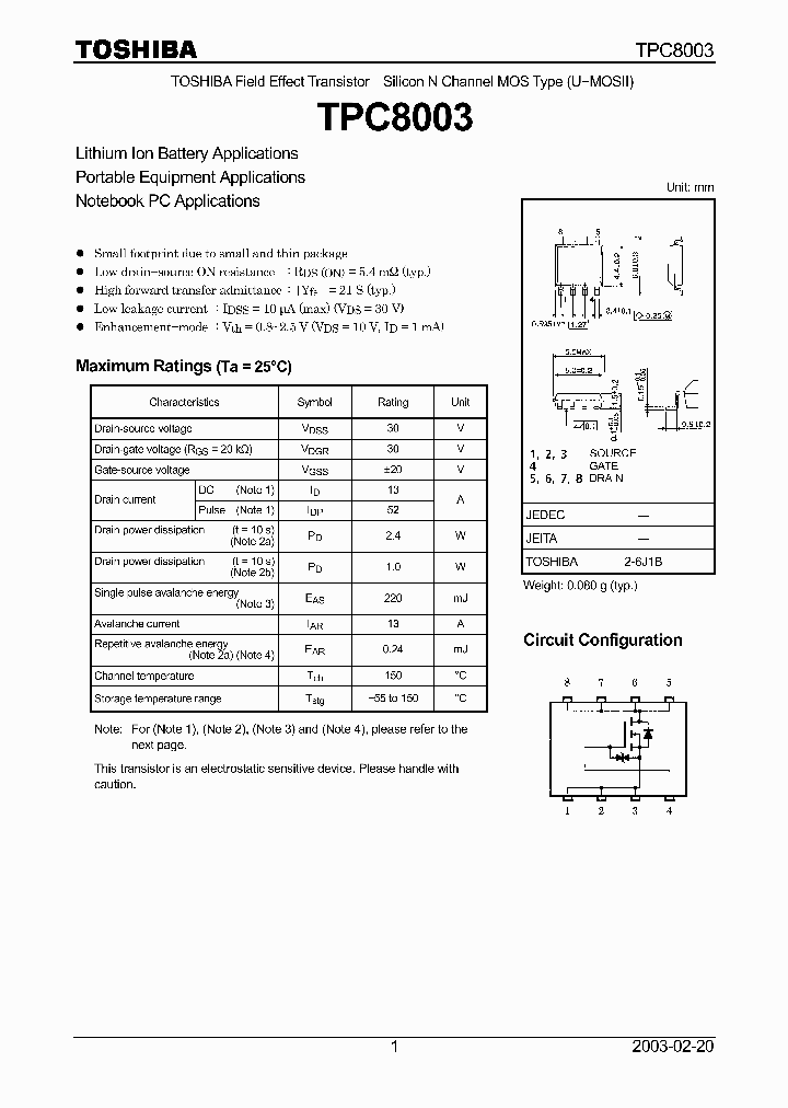 TPC8003_3192750.PDF Datasheet