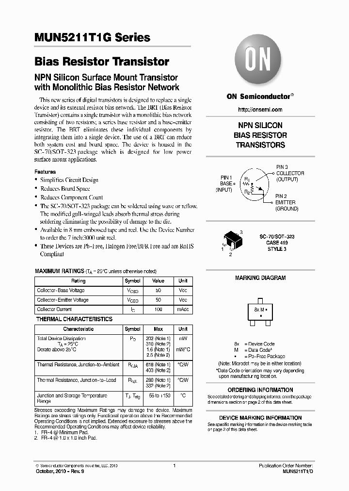 MUN5212T1G_3194404.PDF Datasheet