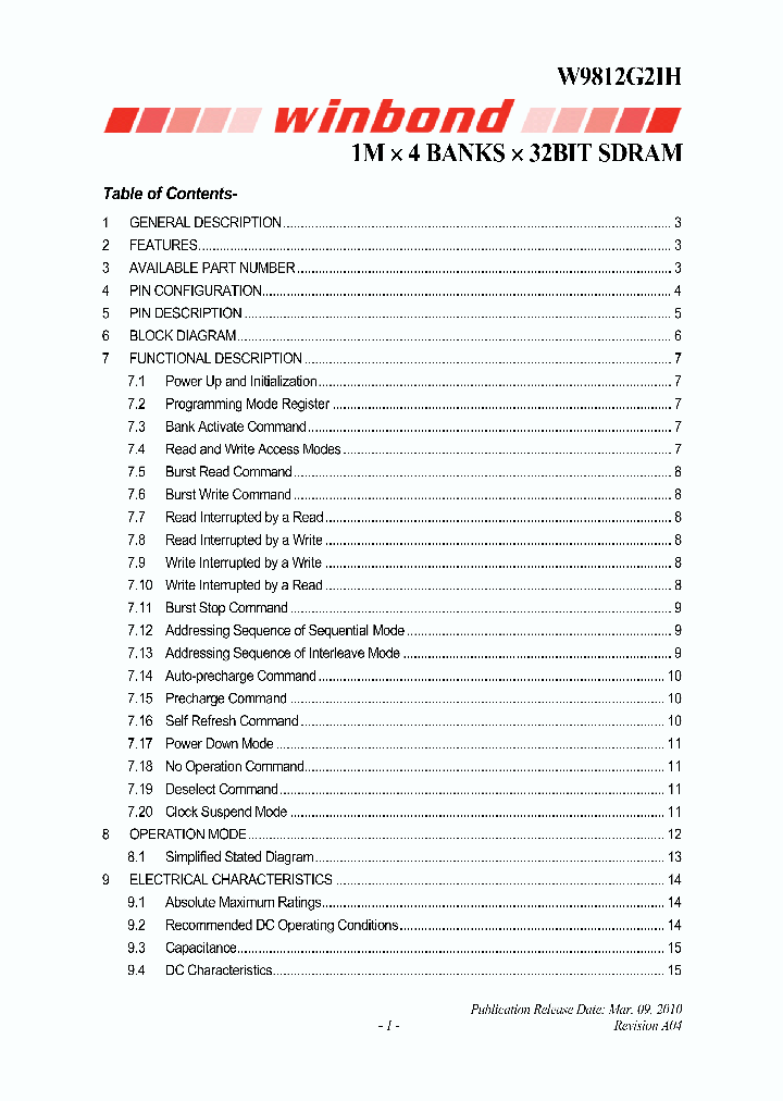 W9812G2IH_3195179.PDF Datasheet