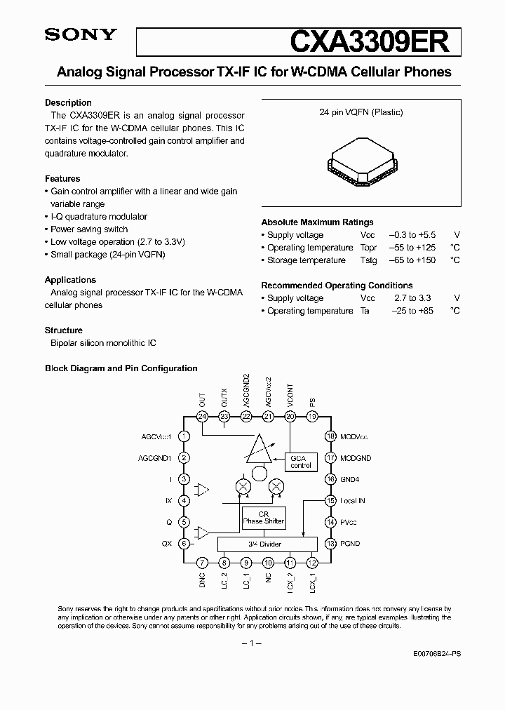 CXA3309ER_3195448.PDF Datasheet