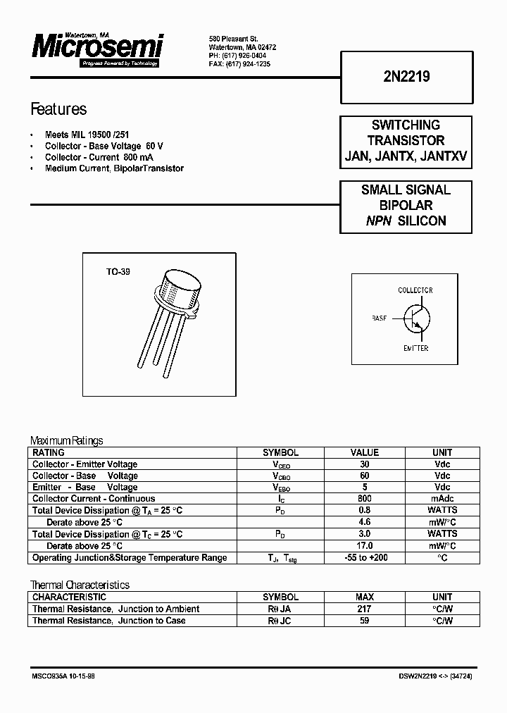 JAN2N2219_3195972.PDF Datasheet