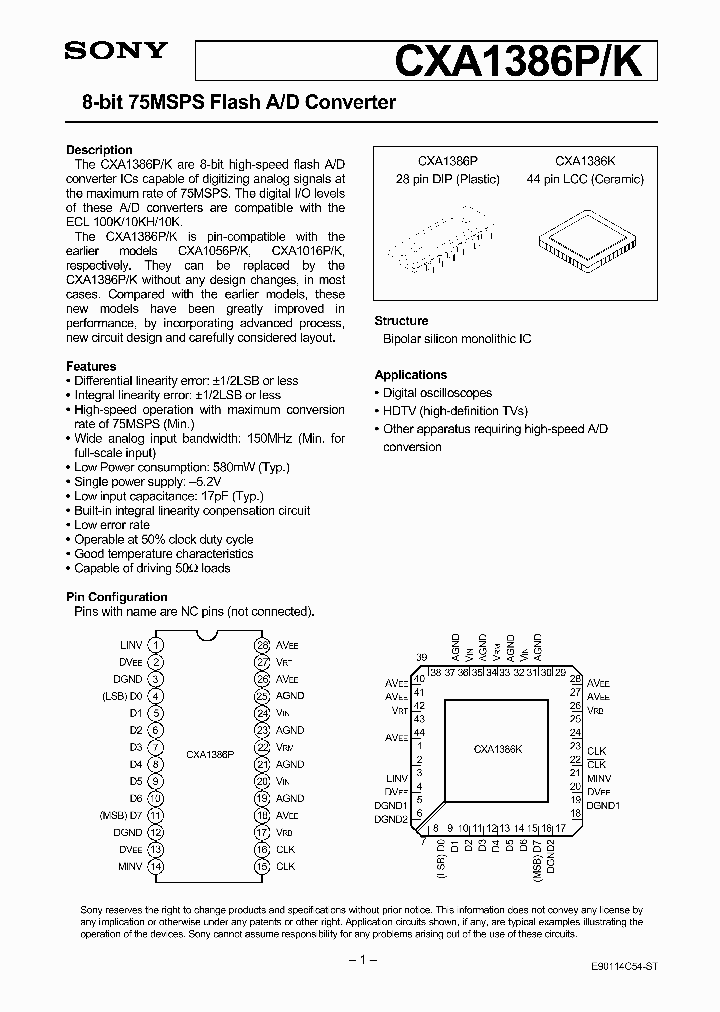 CXA1386K_3196317.PDF Datasheet