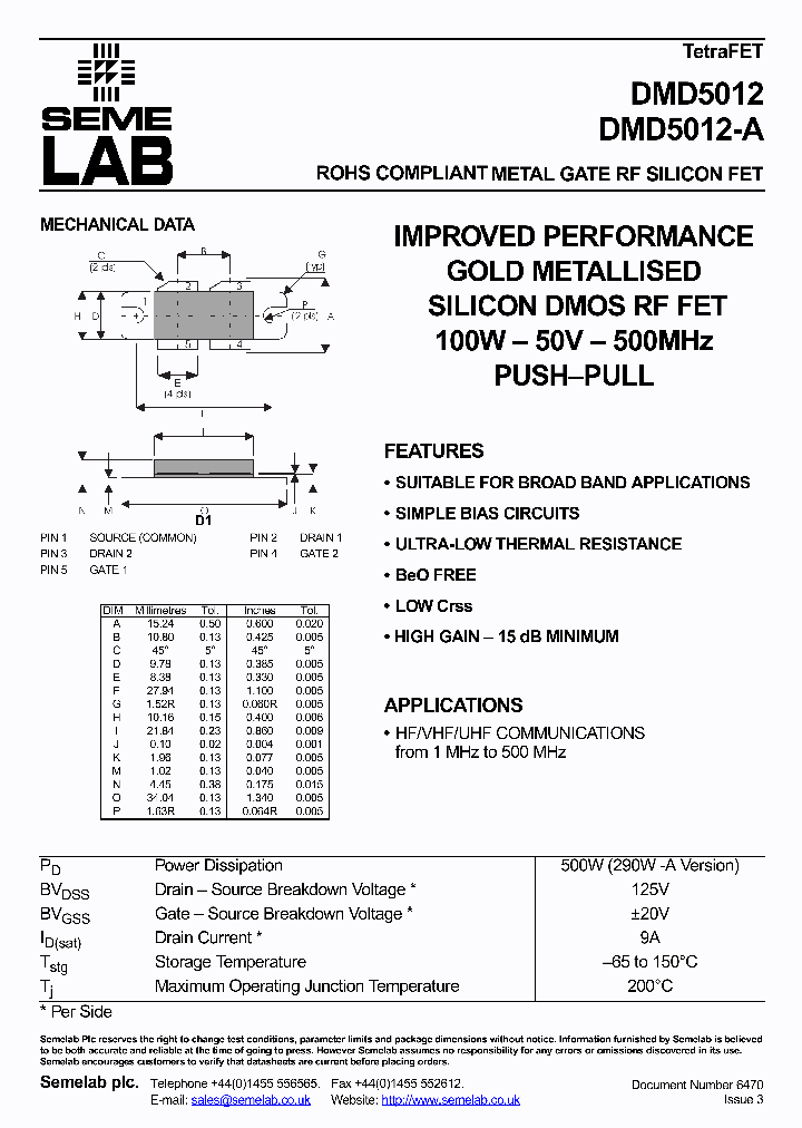 DMD5012-A_3197407.PDF Datasheet