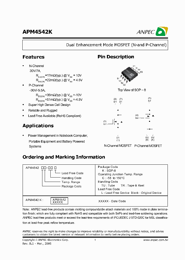 APM4542KC-TU_3198295.PDF Datasheet