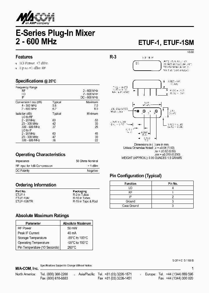 ETUF-1SM_3198492.PDF Datasheet