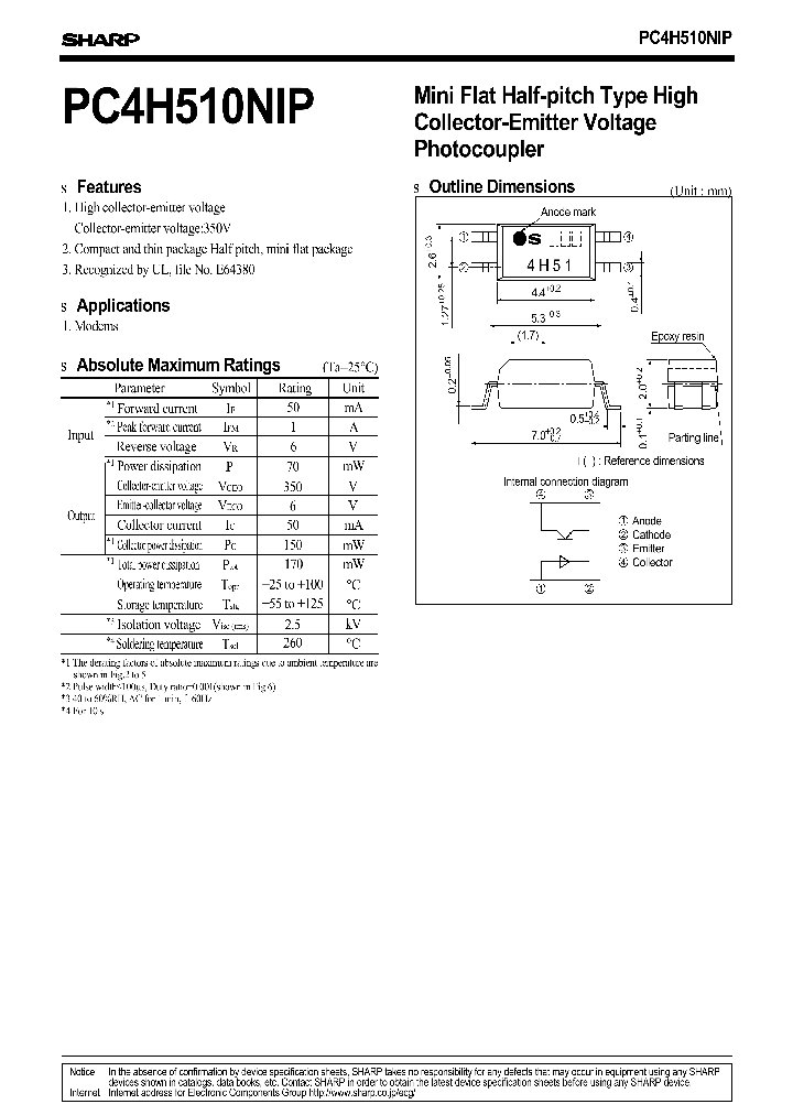 PC4H510NIP_3200600.PDF Datasheet