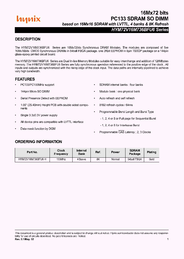 HYM72V16M736BFU6-H_3202168.PDF Datasheet