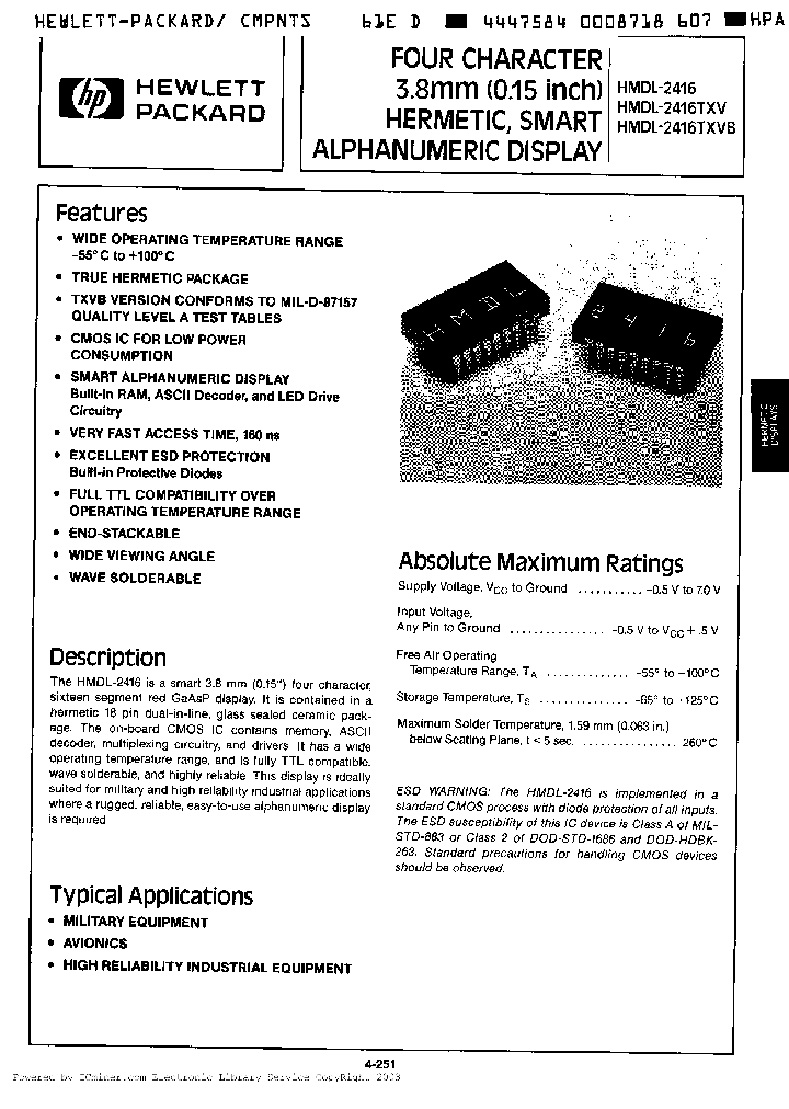 HMDL2416TXV_3203141.PDF Datasheet