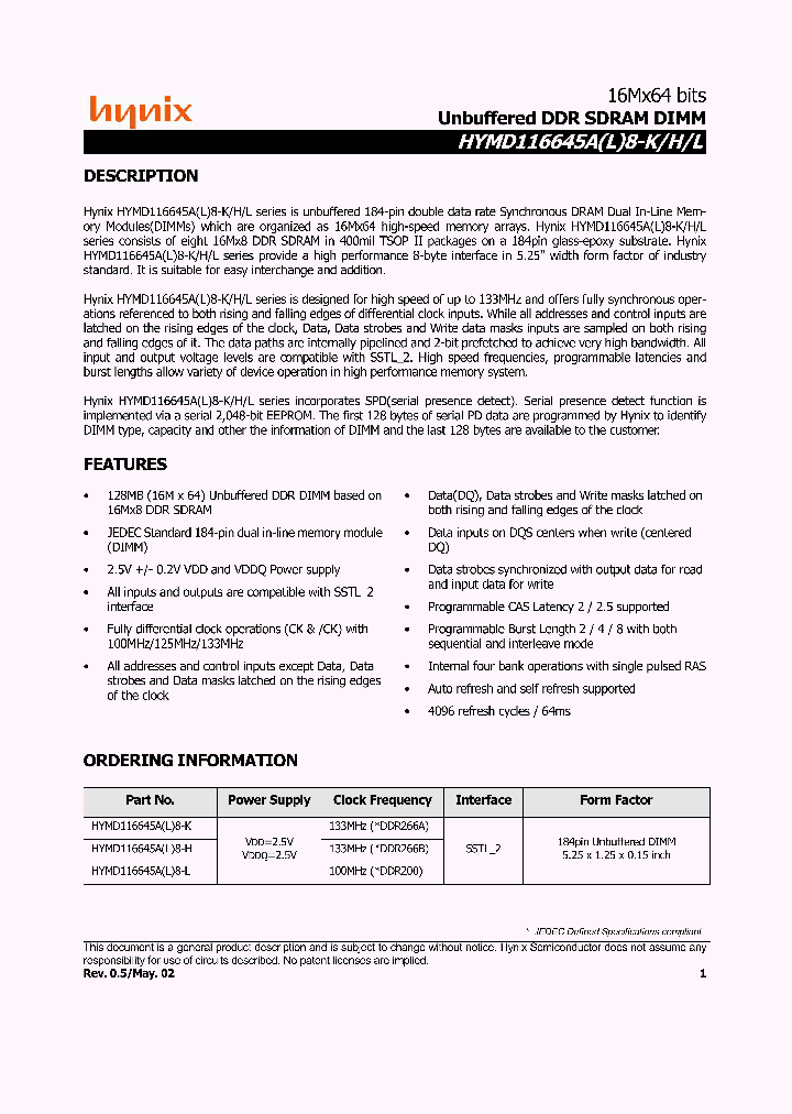 HYMD116645A8-H_3203042.PDF Datasheet