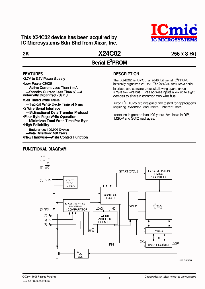 X24C02CP_3203193.PDF Datasheet