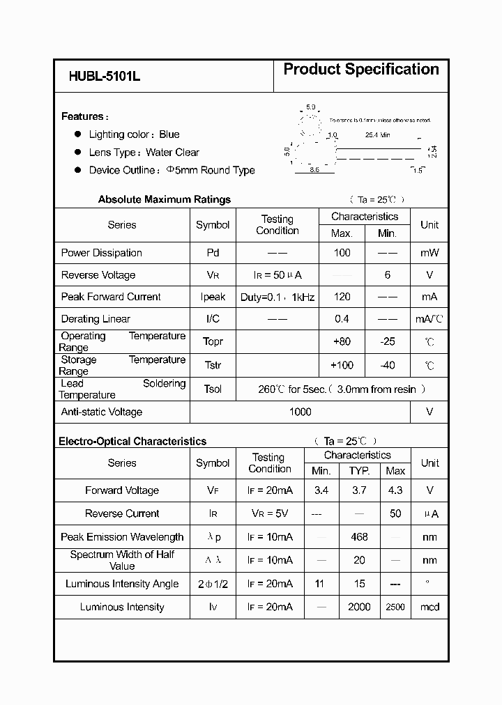 HUBL-5101L_3205580.PDF Datasheet
