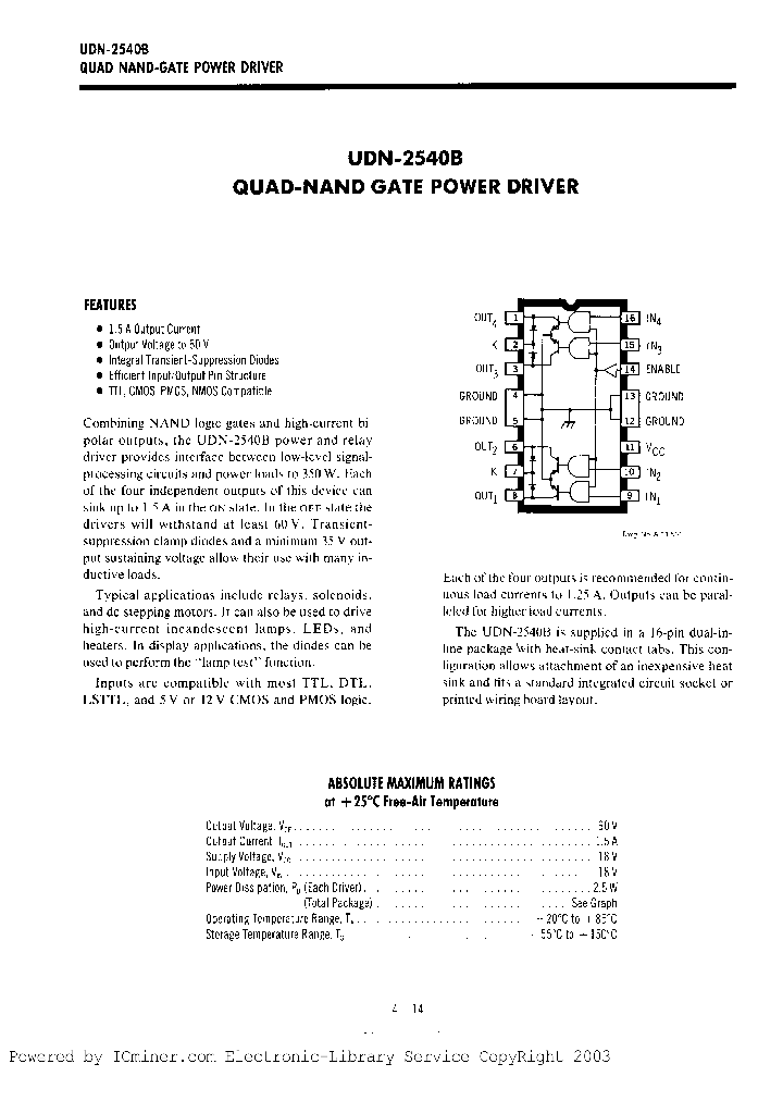 UDN-2540B_3206407.PDF Datasheet