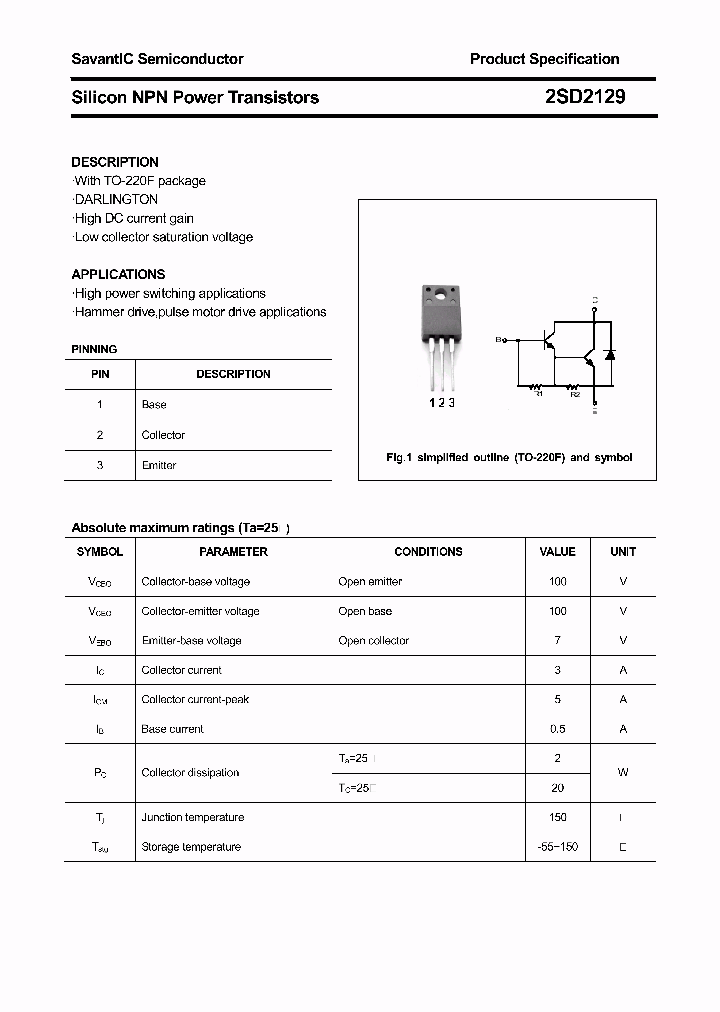 2SD2129_3207973.PDF Datasheet