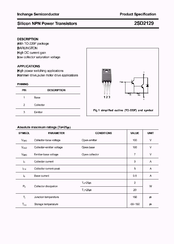2SD2129_3207975.PDF Datasheet