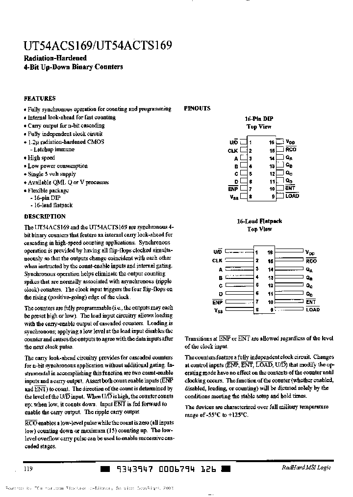 UT54ACS169-UCA_3209508.PDF Datasheet