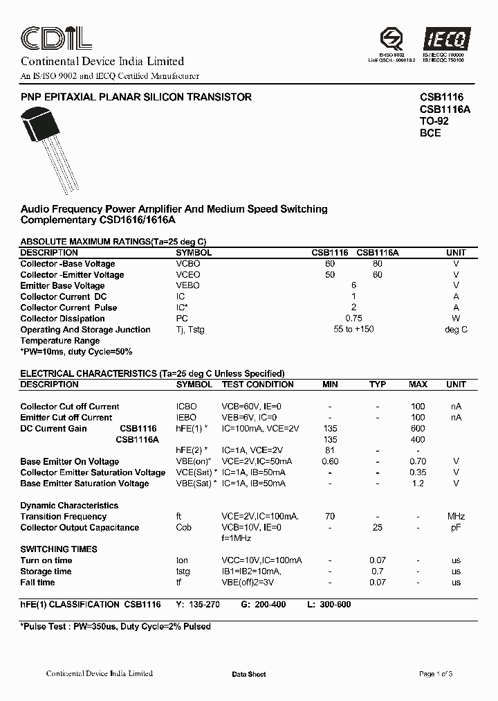 CSB1116AY_3213082.PDF Datasheet
