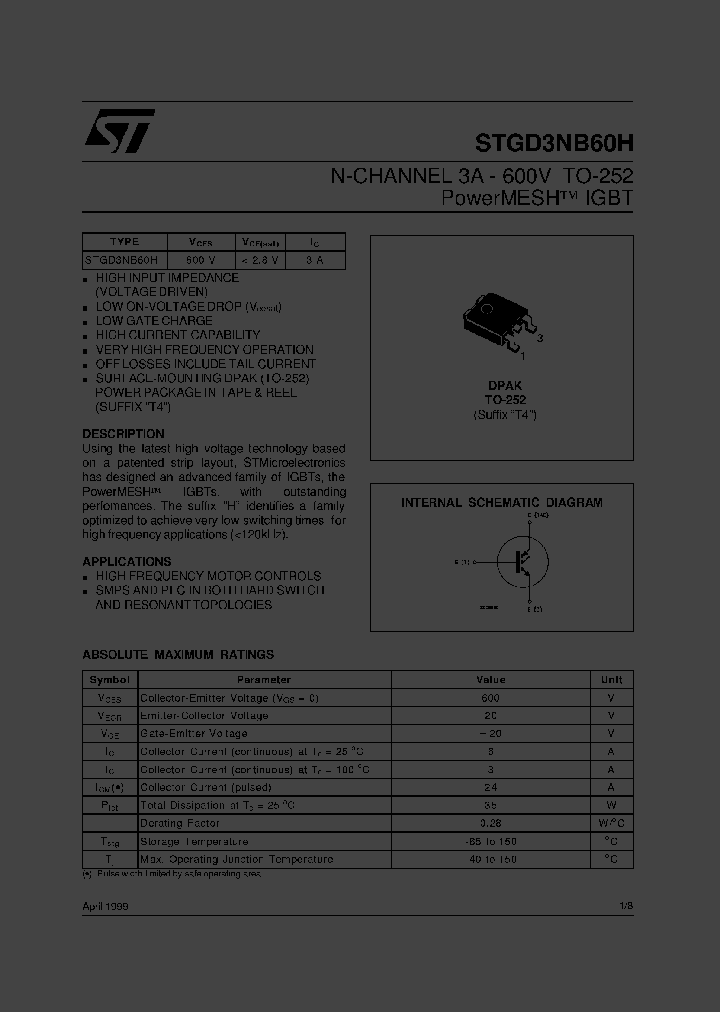 STGD3NB60HT4_3211868.PDF Datasheet