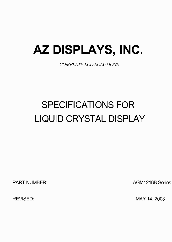 AGM1216B_3214163.PDF Datasheet