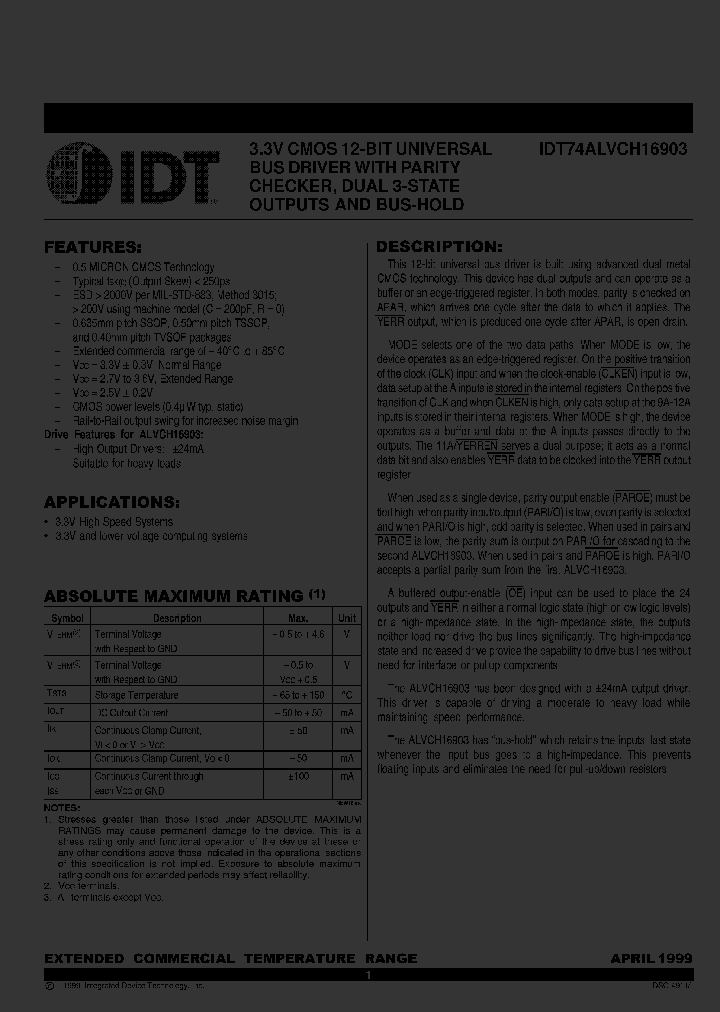 IDT74ALVCH16903PF_3214974.PDF Datasheet