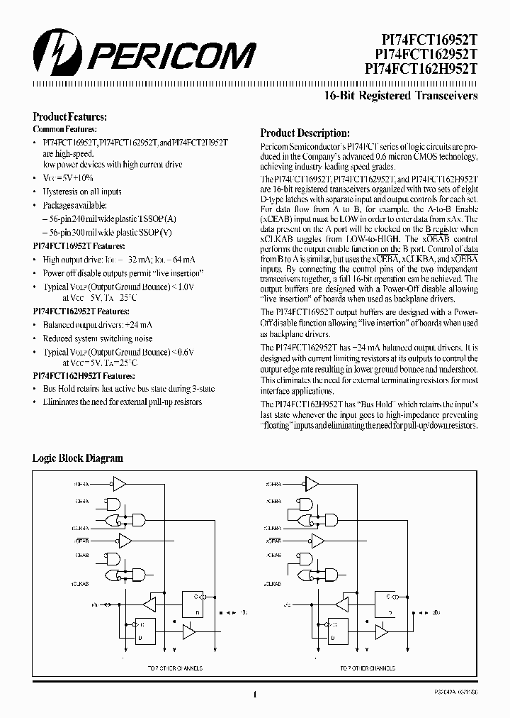 PI74FCT16952ATV_3215416.PDF Datasheet