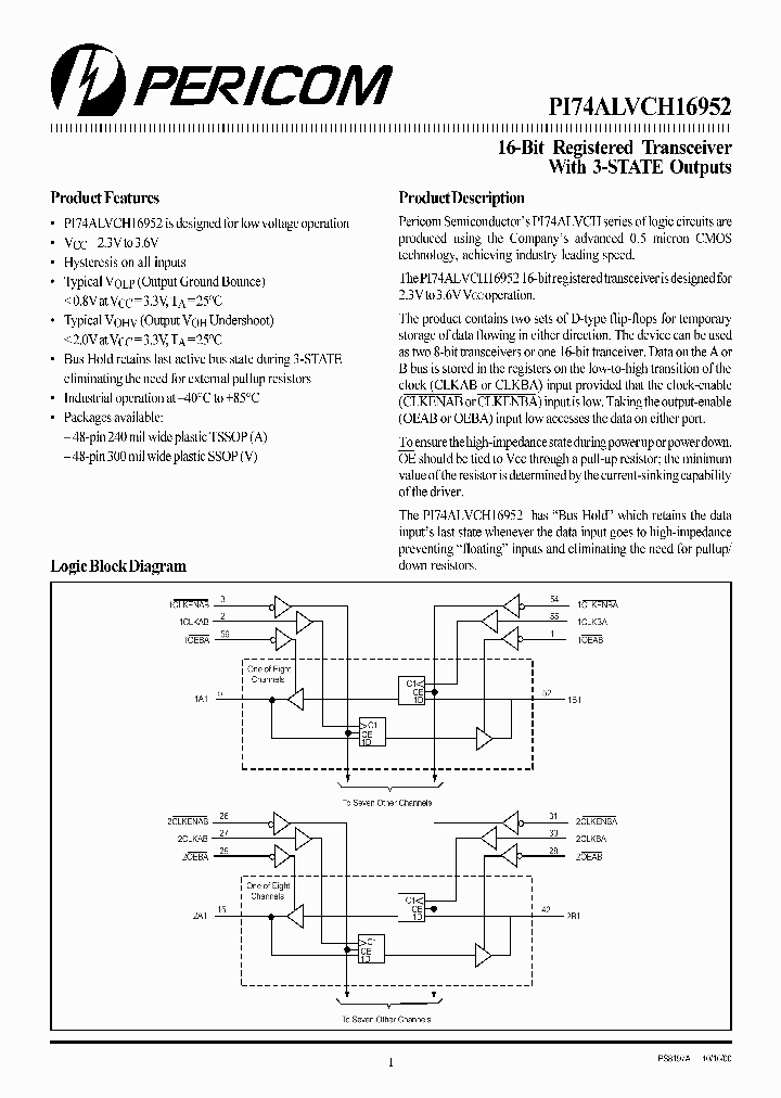 PI74ALVCH16952_3215408.PDF Datasheet