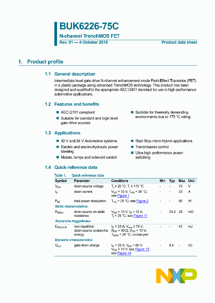 BUK6226-75C_3220190.PDF Datasheet