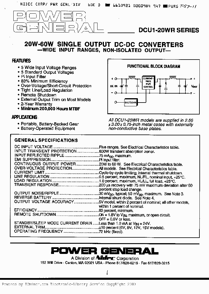 DCU1-20WR6_3220582.PDF Datasheet