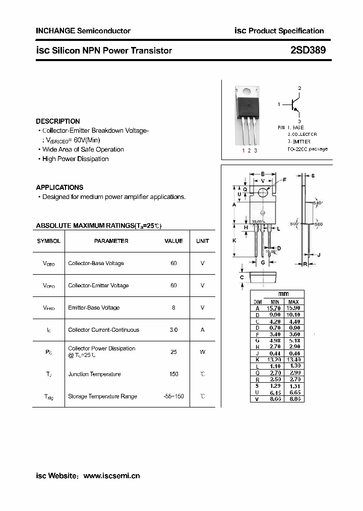 2SD389_3222727.PDF Datasheet