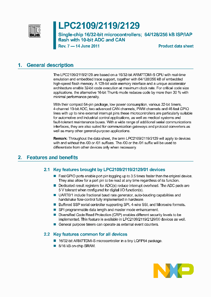 LPC2119FBD64_3222813.PDF Datasheet