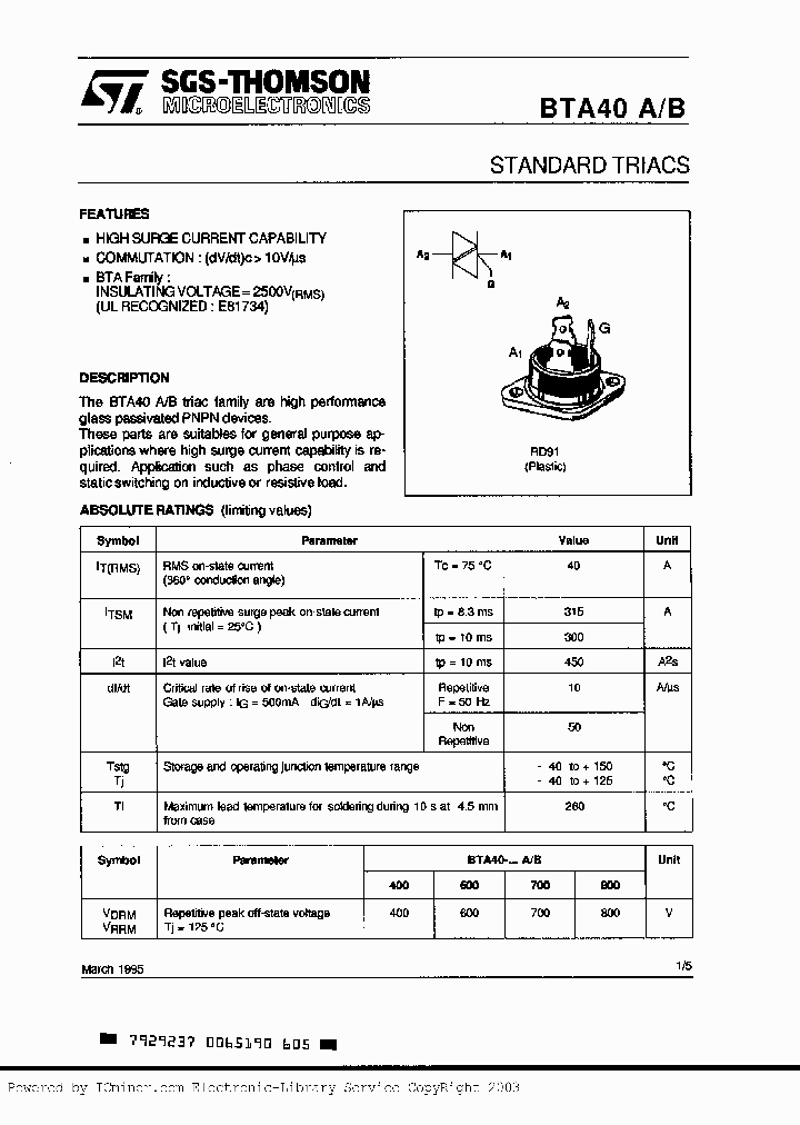 BTA40-700B_3224220.PDF Datasheet