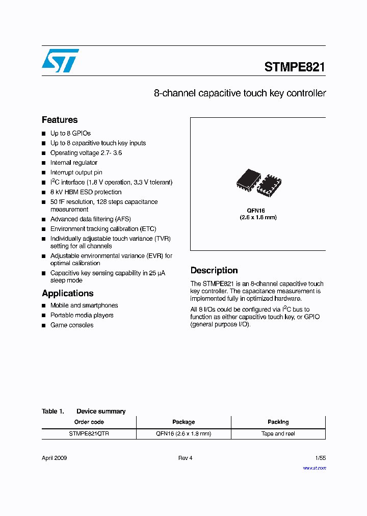 STMPE821QTR_3226090.PDF Datasheet