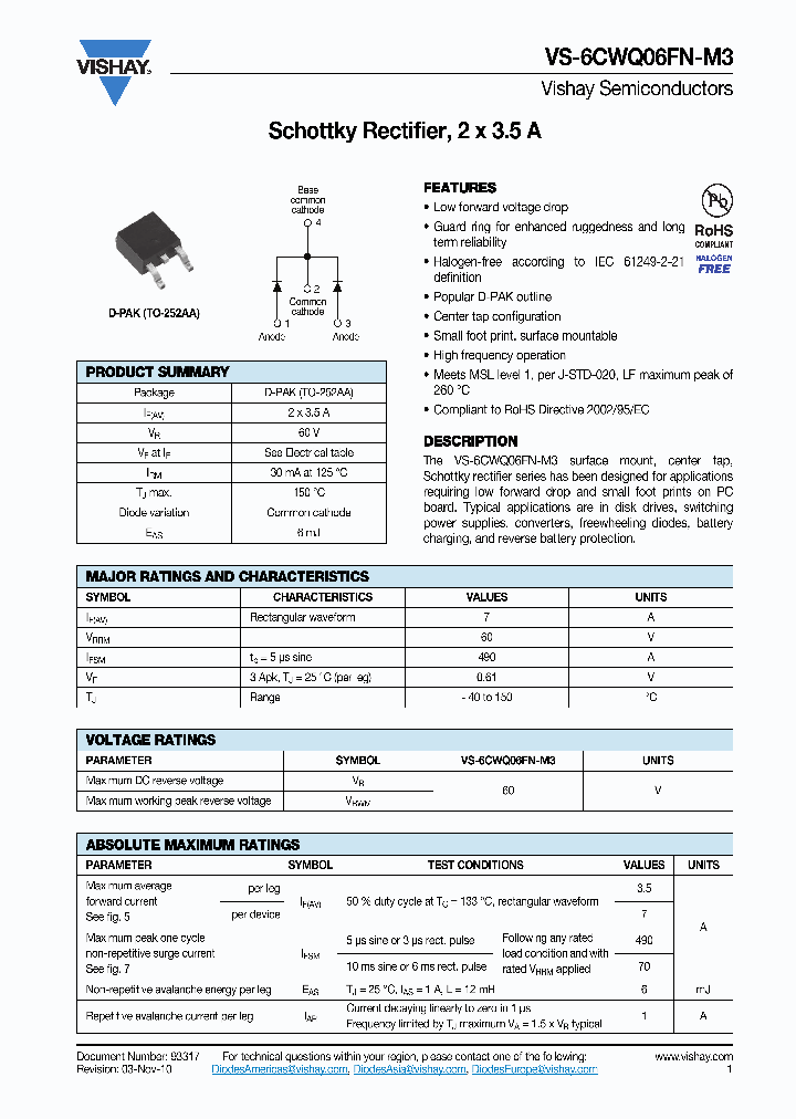 6CWQ06FNTR-M3_3227160.PDF Datasheet