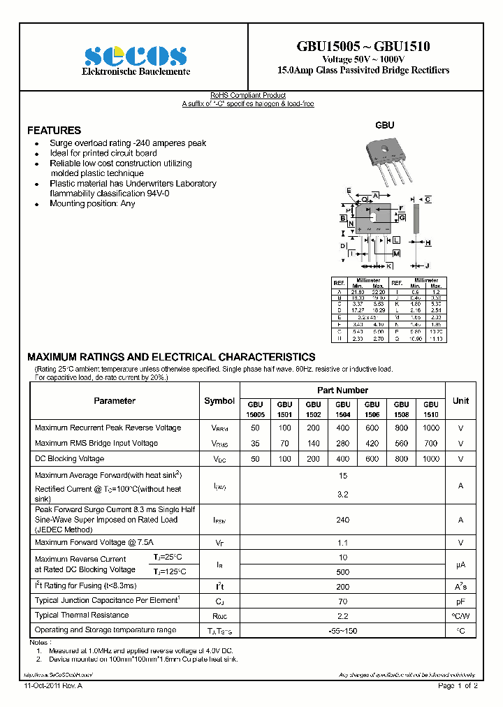 GBU15005_3229099.PDF Datasheet
