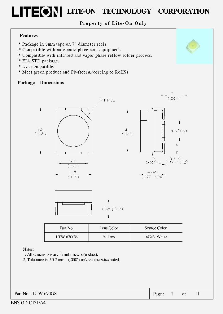 LTW-670GS_3229113.PDF Datasheet