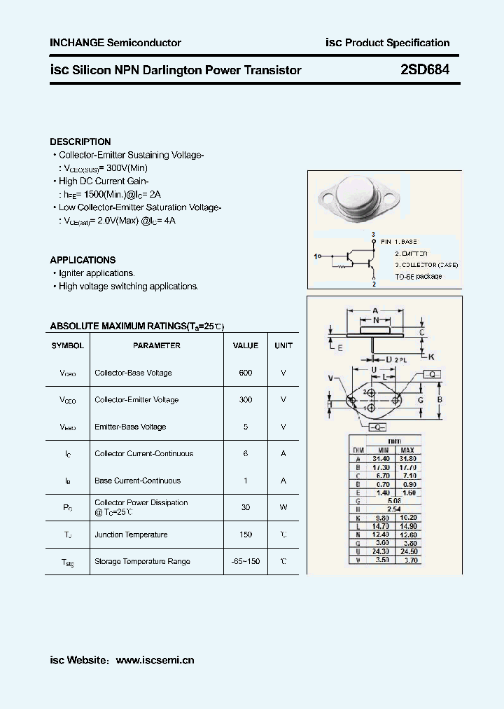 2SD684_3230086.PDF Datasheet