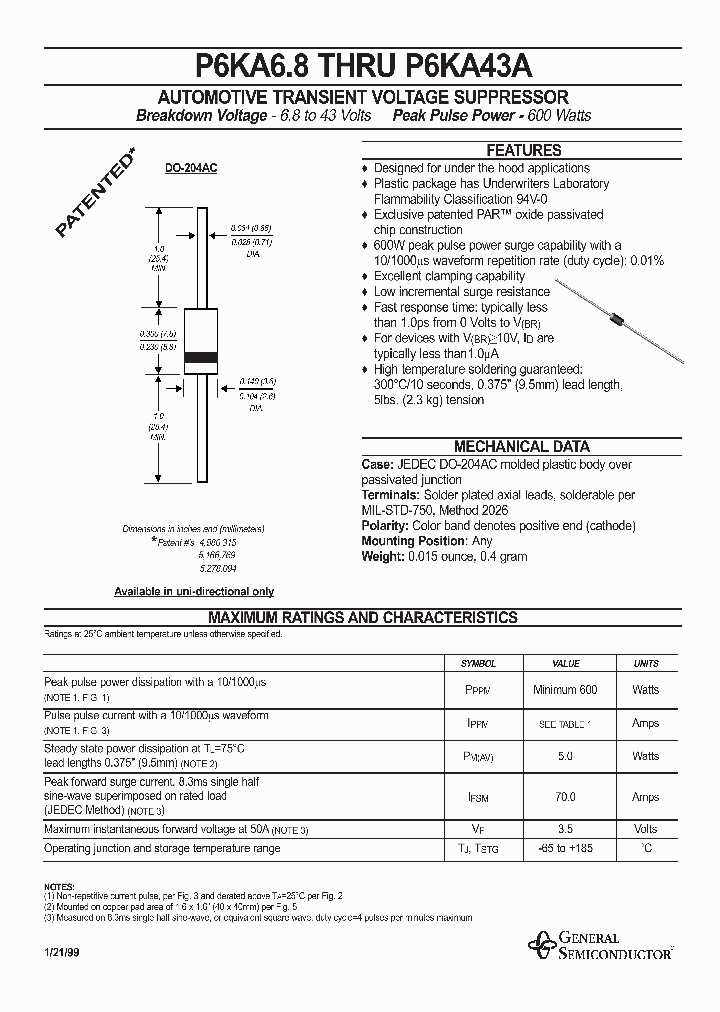 P6KA75A_3230850.PDF Datasheet
