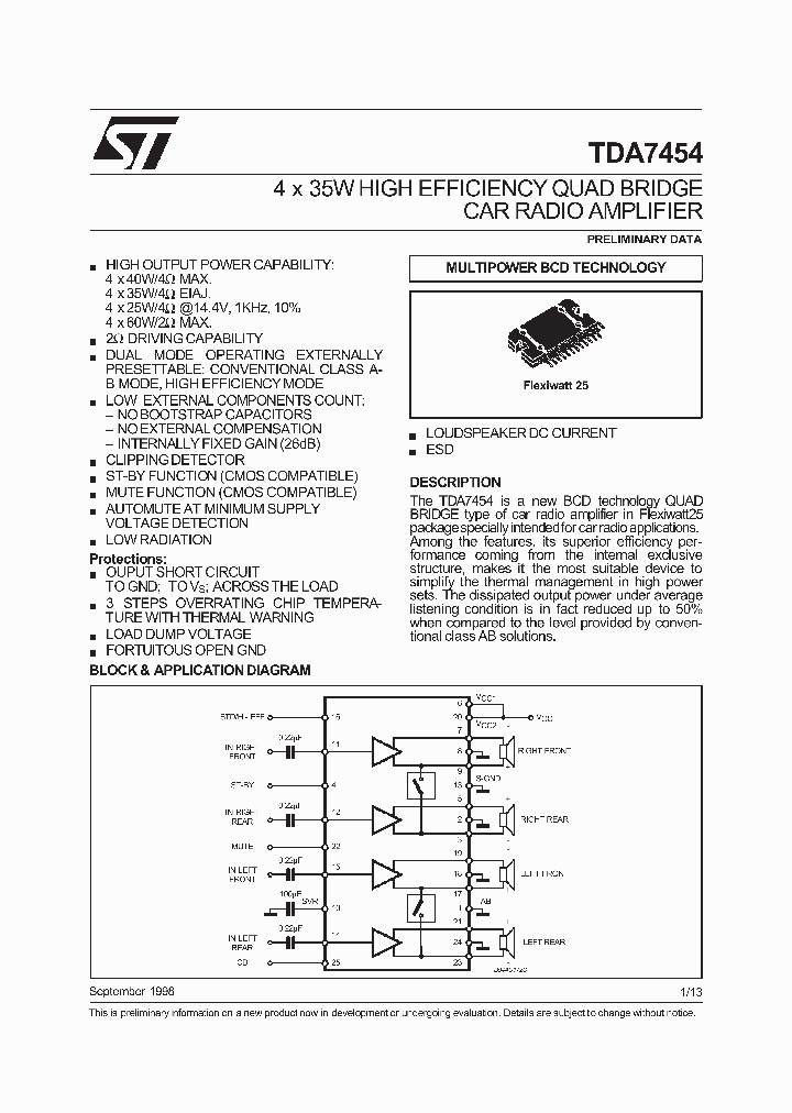 TDA7454_3231197.PDF Datasheet