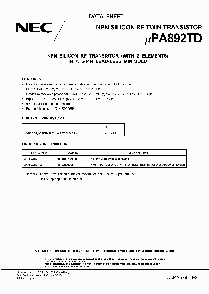 UPA892TD-T3_3231534.PDF Datasheet