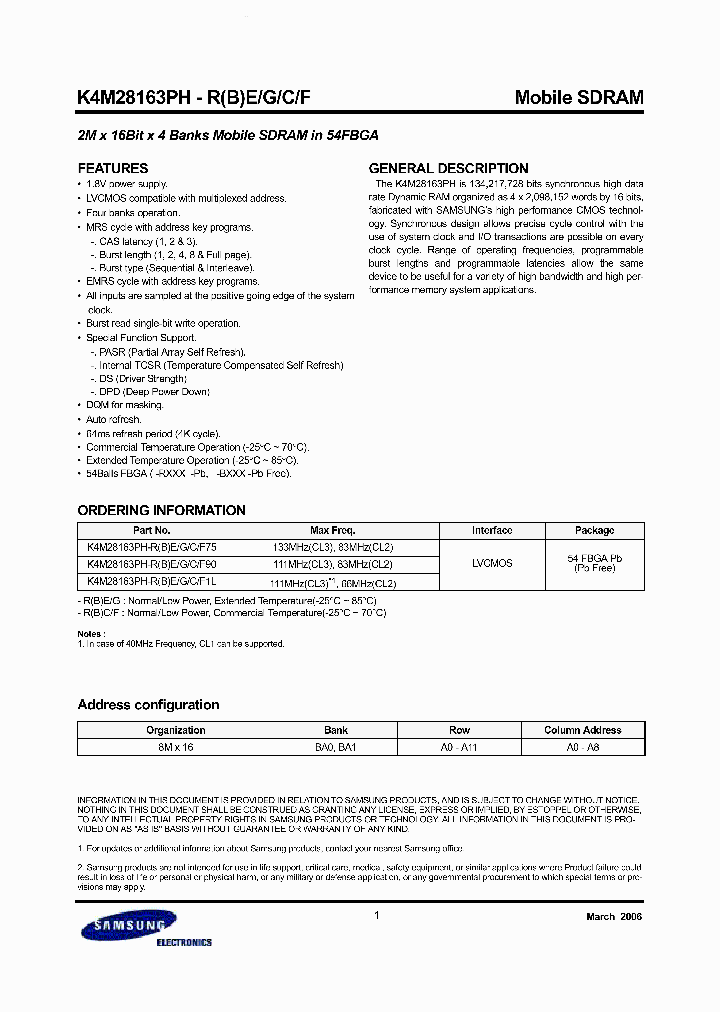 K4M28163PH_3233317.PDF Datasheet