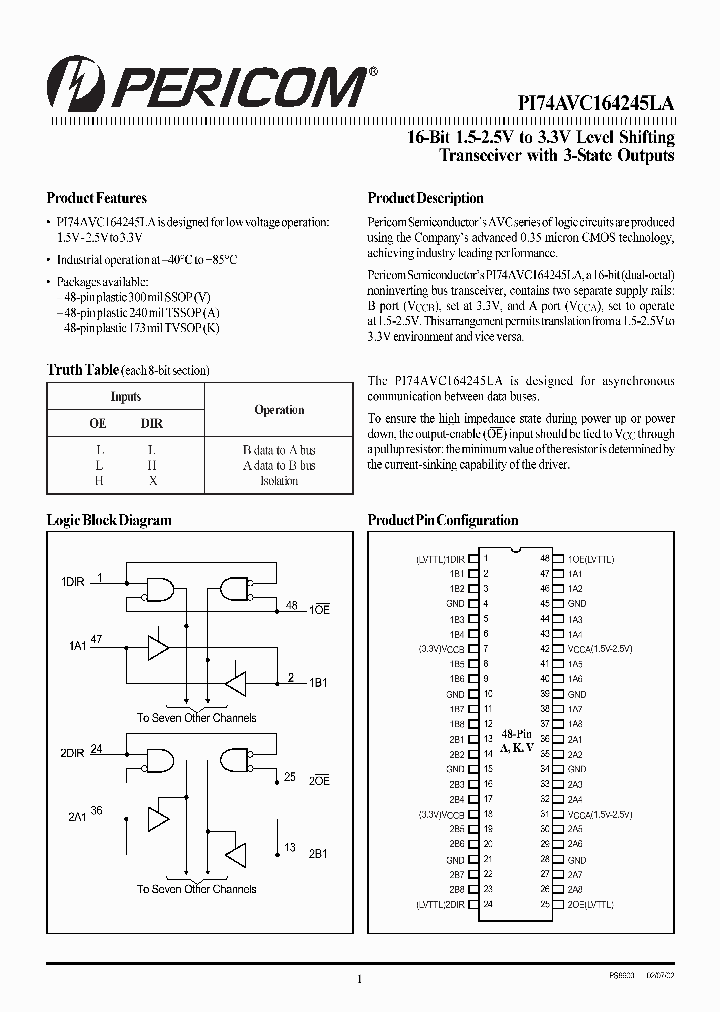 PI74AVC164245LAA_3235114.PDF Datasheet