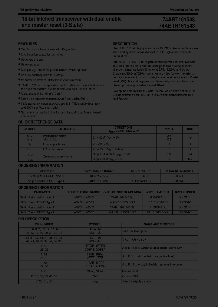 74ABTH161543DL-T_3238220.PDF Datasheet
