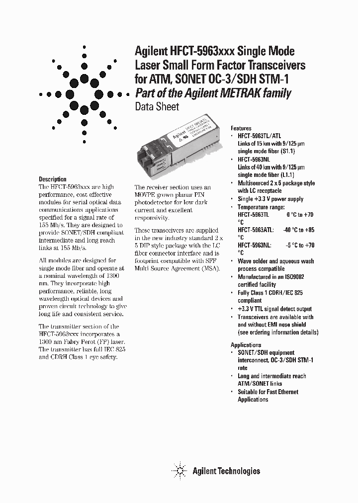 HFCT-5963NL_3240535.PDF Datasheet