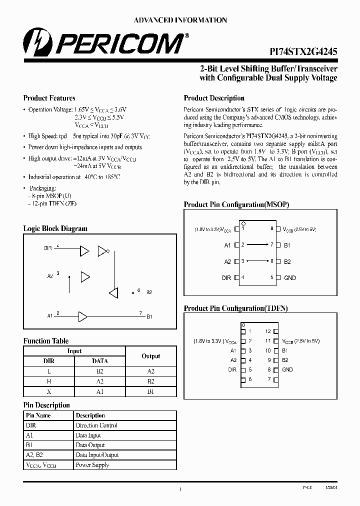 PI74STX2G4245_3240730.PDF Datasheet