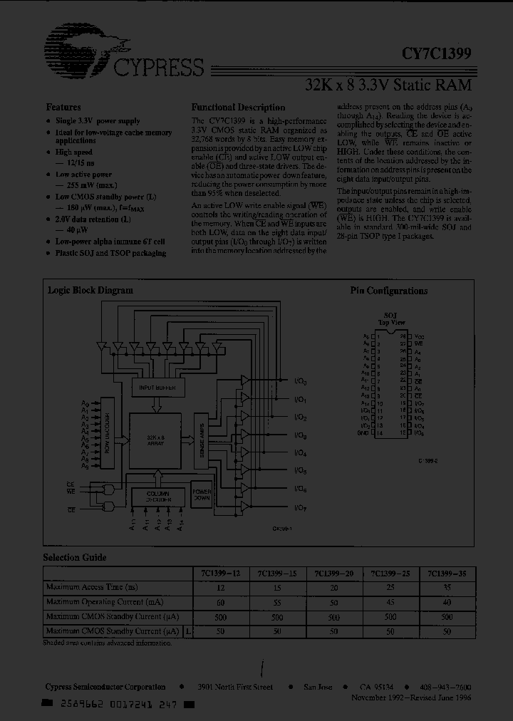 CY7C1399-12VCT_3242110.PDF Datasheet
