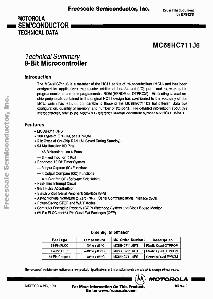 MC68HC711J6FU_3242802.PDF Datasheet