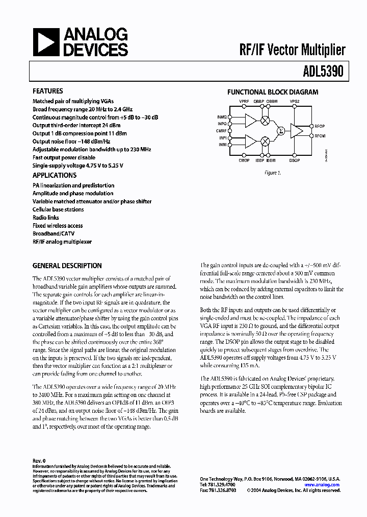 ADL5390ACPZ-WP1_3244600.PDF Datasheet