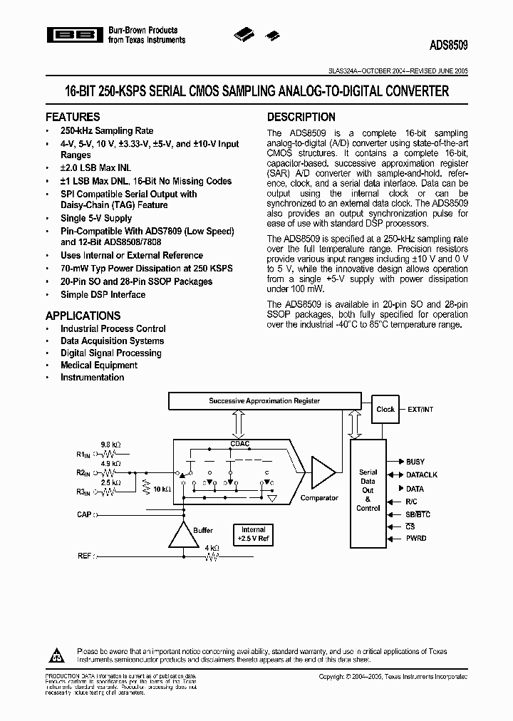 ADS8509IBDBRG4_3244054.PDF Datasheet