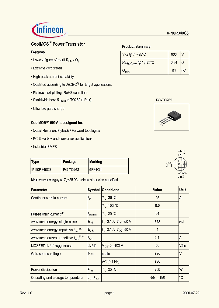 IPI90R340C3_3251862.PDF Datasheet
