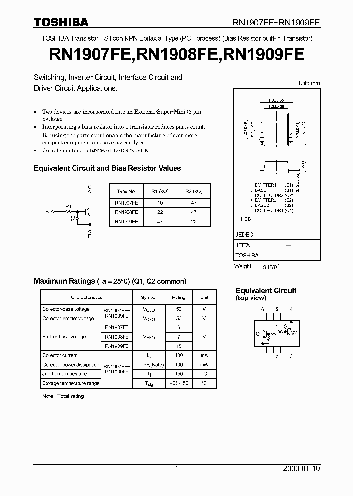 RN1908FE_3250496.PDF Datasheet