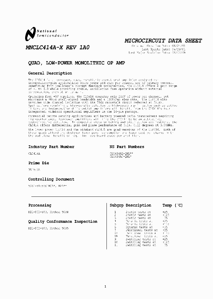 CLC414AJ-QML_3254626.PDF Datasheet